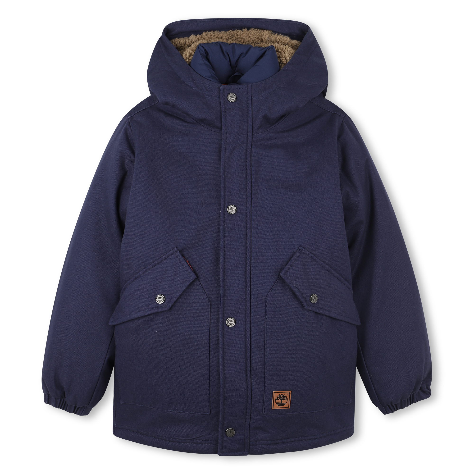 Timberland - Parka En Toile De Coton - Indigo Blue - Garçon - 16 Ans