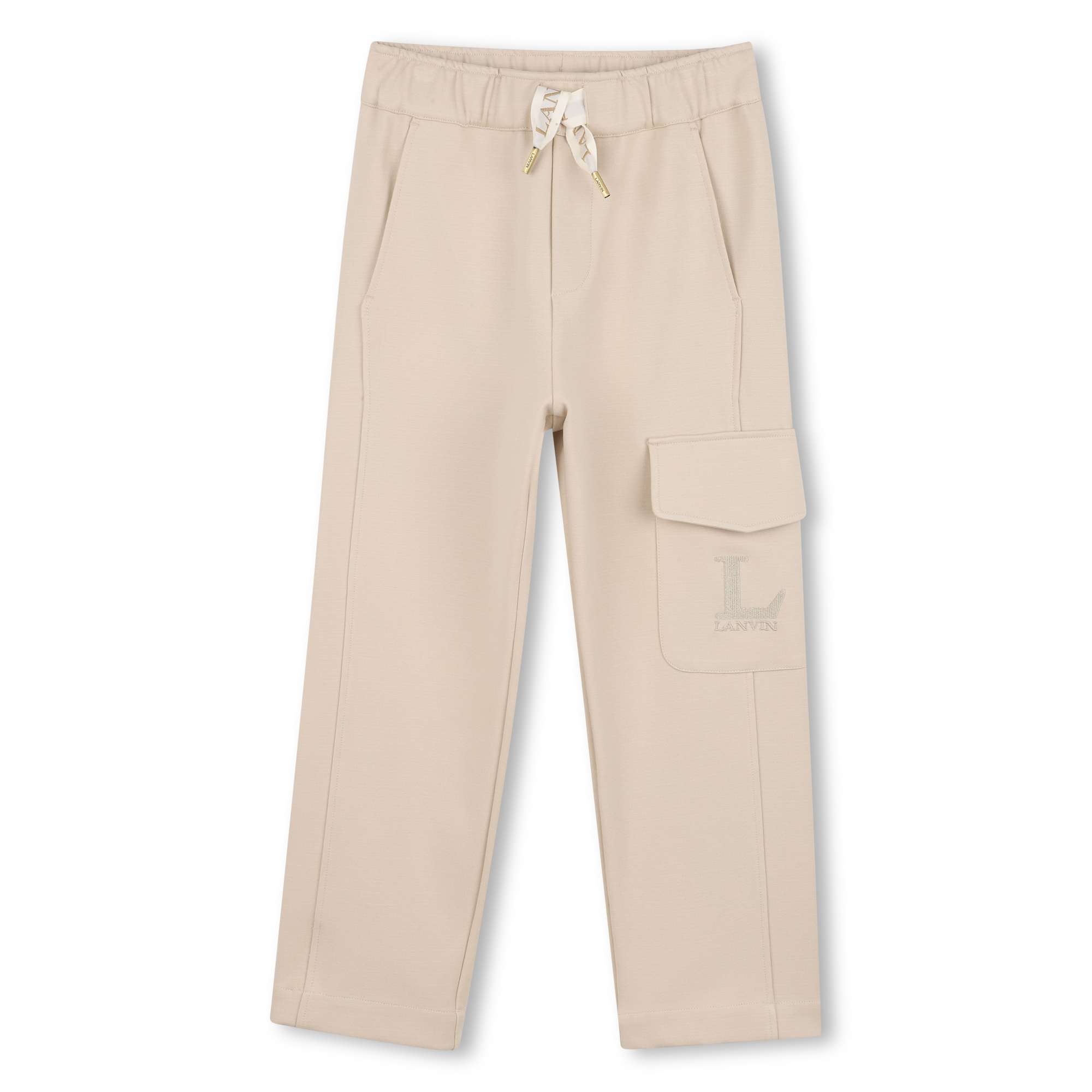 Lanvin - Pantalon Avec Rabat - Stone - Garçon - 12 Ans Lanvin - Pantalon Avec Rabat - Stone - Garçon - 12 Ans