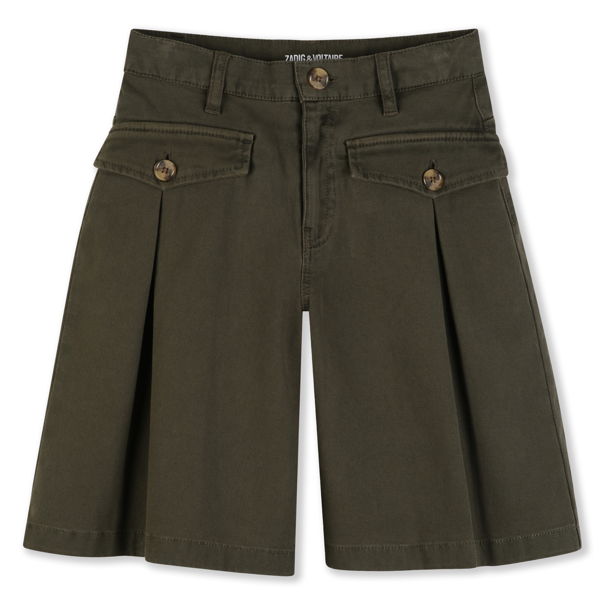 Zadig & Voltaire - Bermuda Avec Poches Rabats - Olive Night - Fille - 4 Ans Zadig & Voltaire - Bermuda Avec Poches Rabats - Olive Night - Fille - 4 Ans