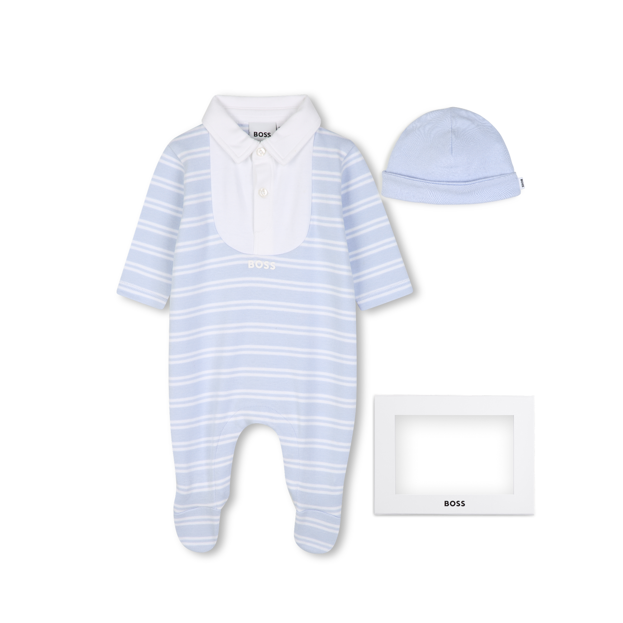 Boss - Ensemble Pyjama Et Bonnet - Ciel - Garçon - 6 Mois Boss - Ensemble Pyjama Et Bonnet - Ciel - Garçon - 6 Mois