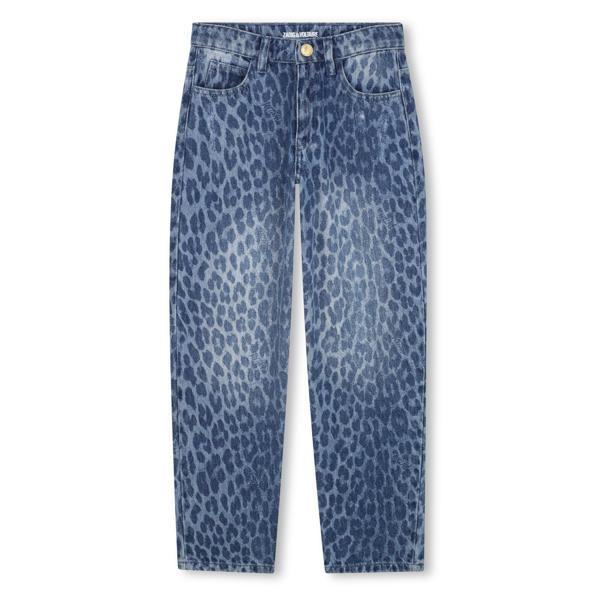 Zadig & Voltaire - Jean Imprimé Léopard - Denim Blue - Fille - 14 Ans Zadig & Voltaire - Jean Imprimé Léopard - Denim Blue - Fille - 14 Ans