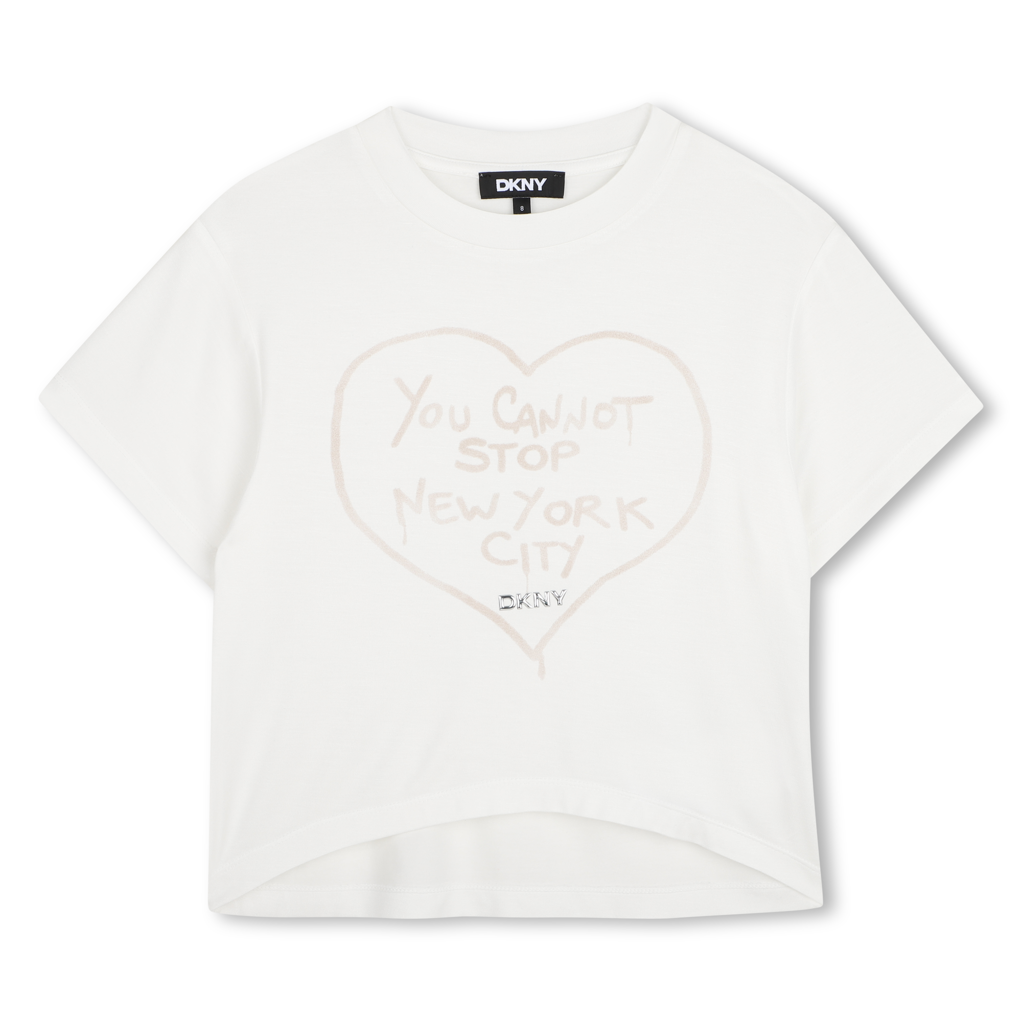 Dkny - Tee-shirt Manches Courtes - Offwhite - Fille - 5 Ans