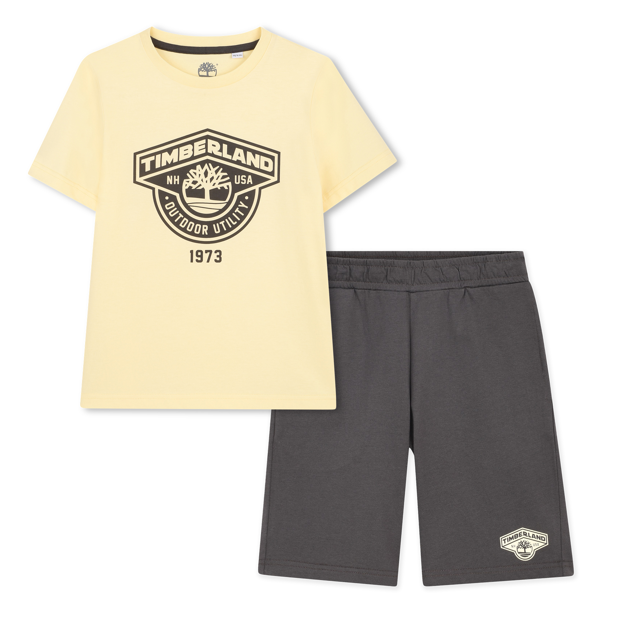 Timberland - Ensemble Tee-shirt Et Bermuda - Fusain - Garçon - 12 Ans