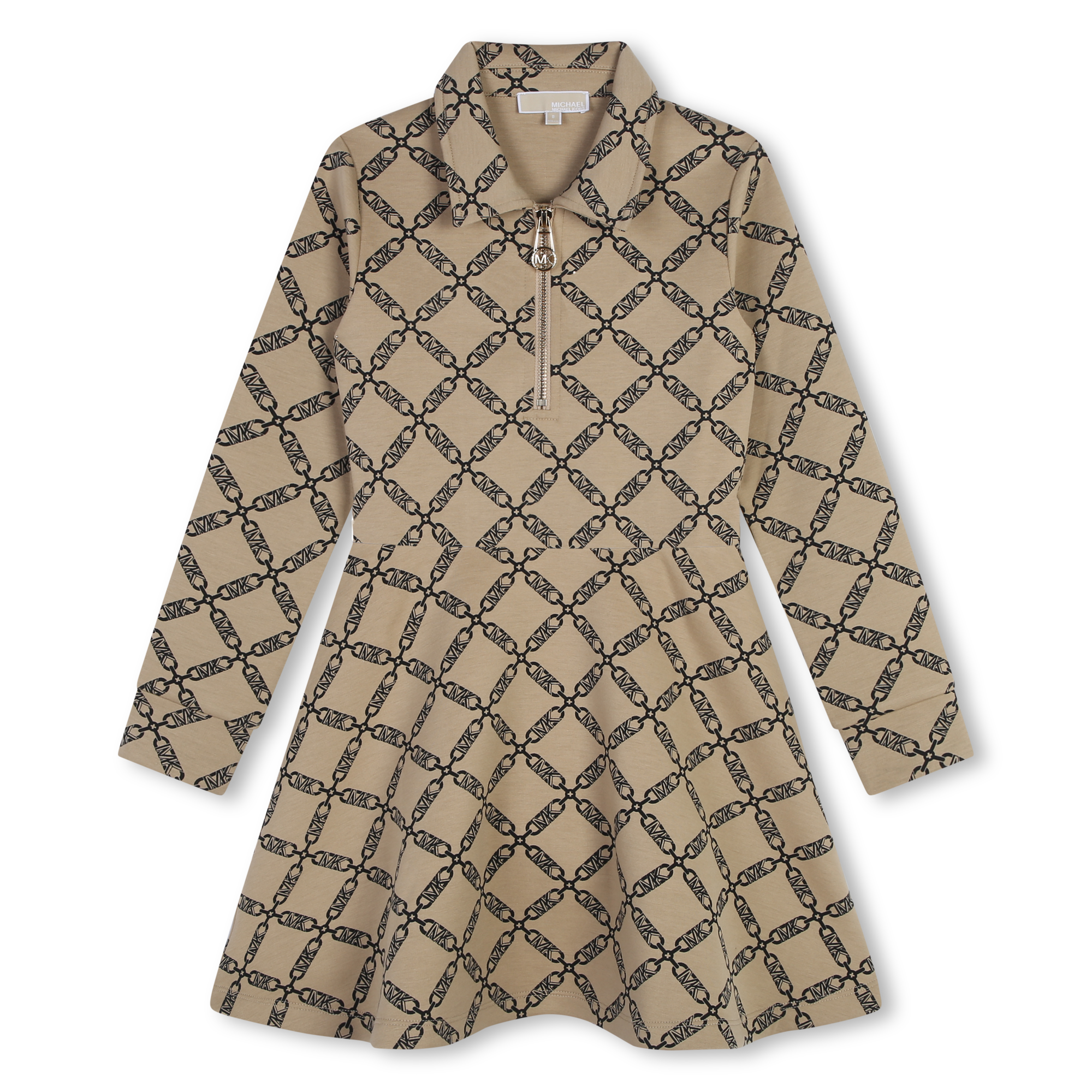 Michael+Kors+-+Robe+Zippee+Manches+Longues+-+Fille+-+Taille+5+ans+-+Coton+-+Kids+Around