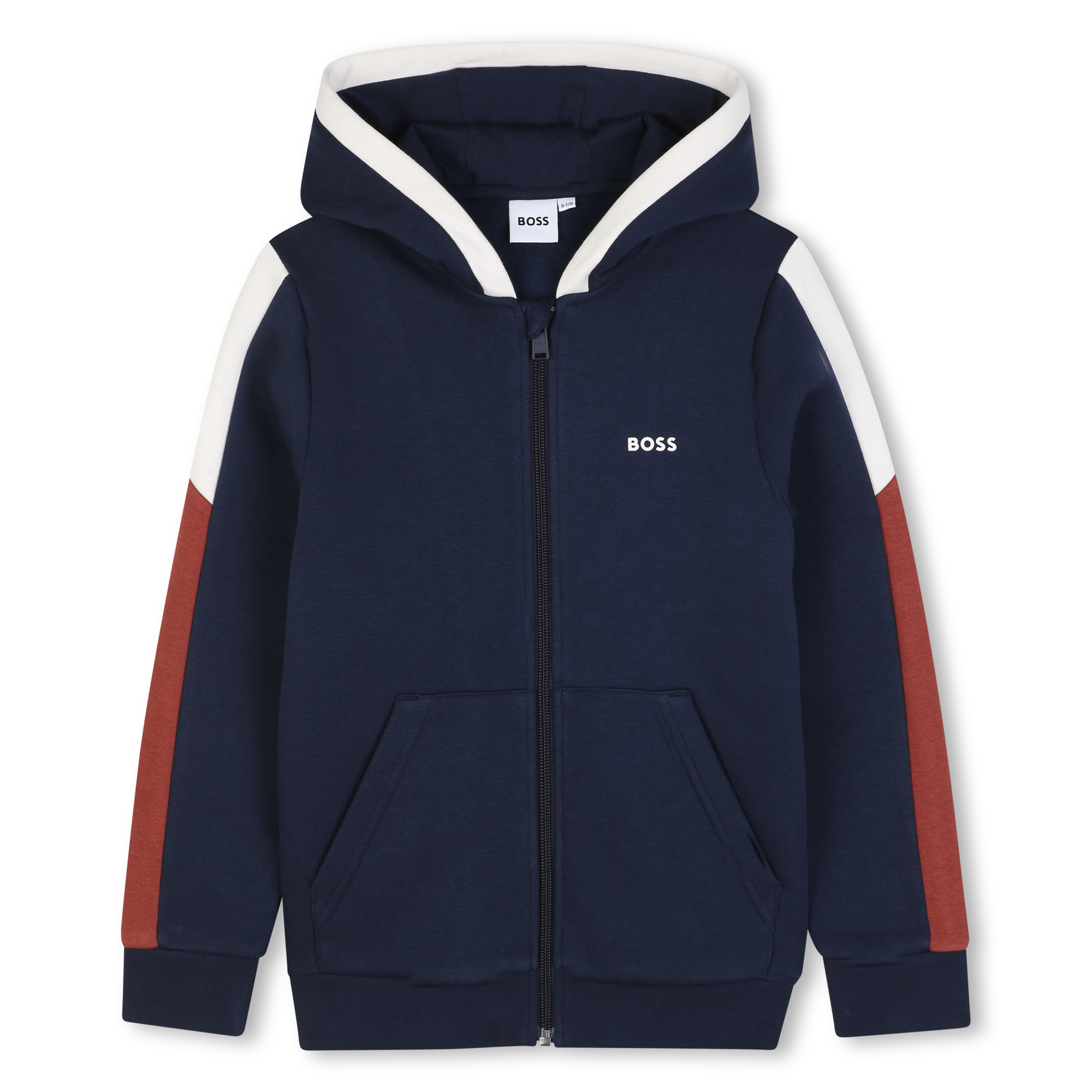 Boss - Cardigan À Capuche - Bleu Cargo - Garçon - 14 Ans