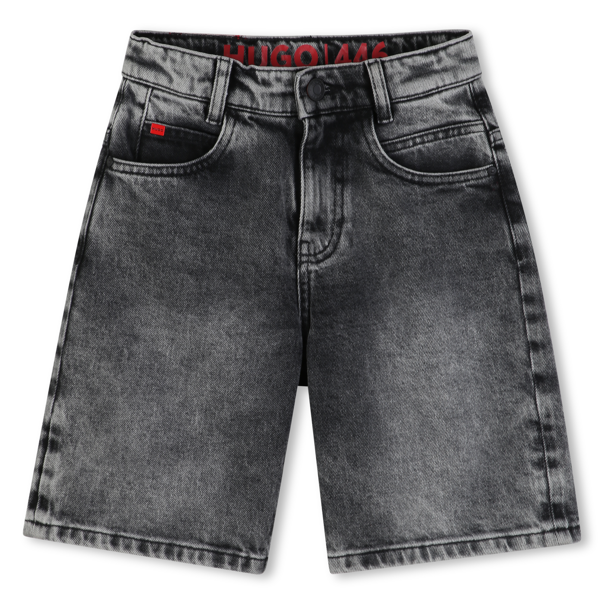 Hugo - Bermuda En Jean - Z21 Denim Black Lave - Garçon - 4 Ans