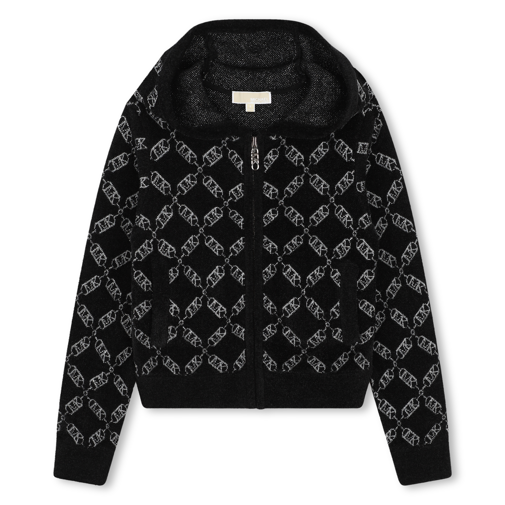 Michael+Kors+-+Cardigan+Zippe+à+Capuche+-+Fille+-+Taille+4+ans+-+Noir+-+Kids+Around