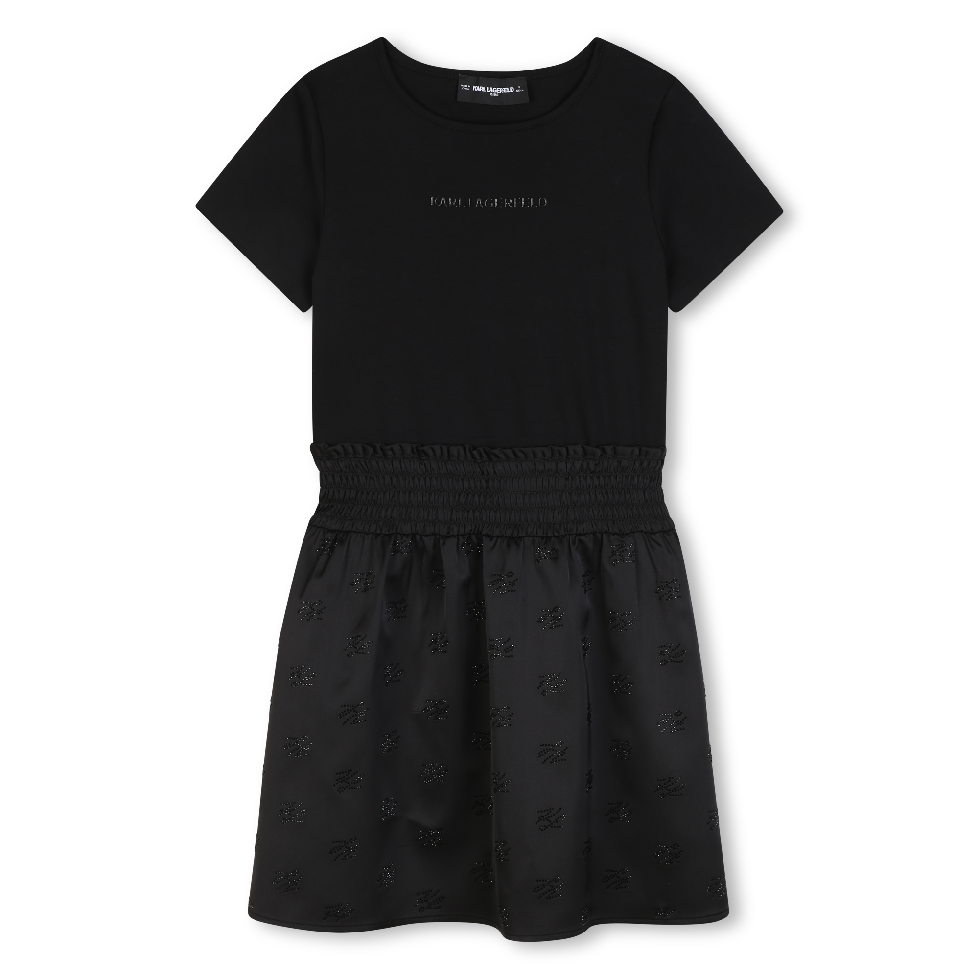 Karl Lagerfeld Kids - Robe Manches Courtes - Black - Fille - 8 Ans