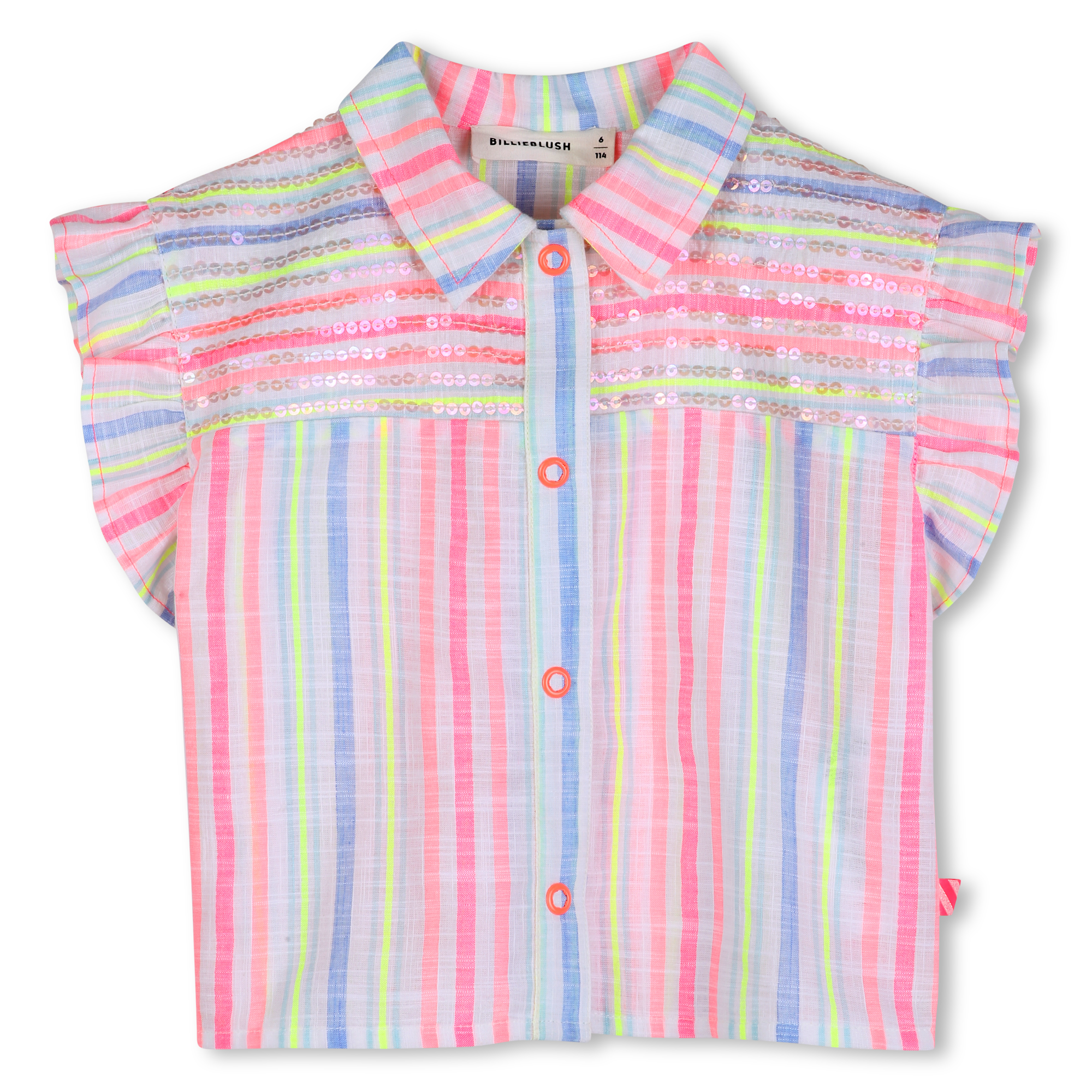 Billieblush - Chemise Rayée Manches Volantées - Multico - Fille - 3 Ans