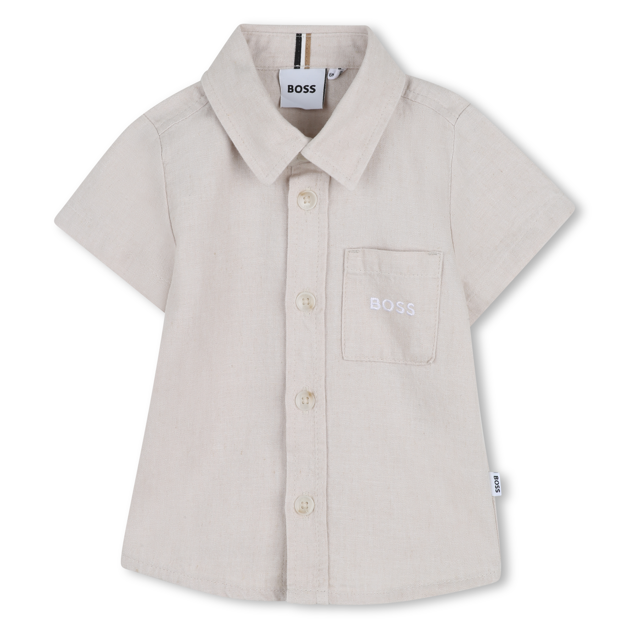Boss - Chemise Manches Courtes - Ivoire - Garçon - 3 Mois