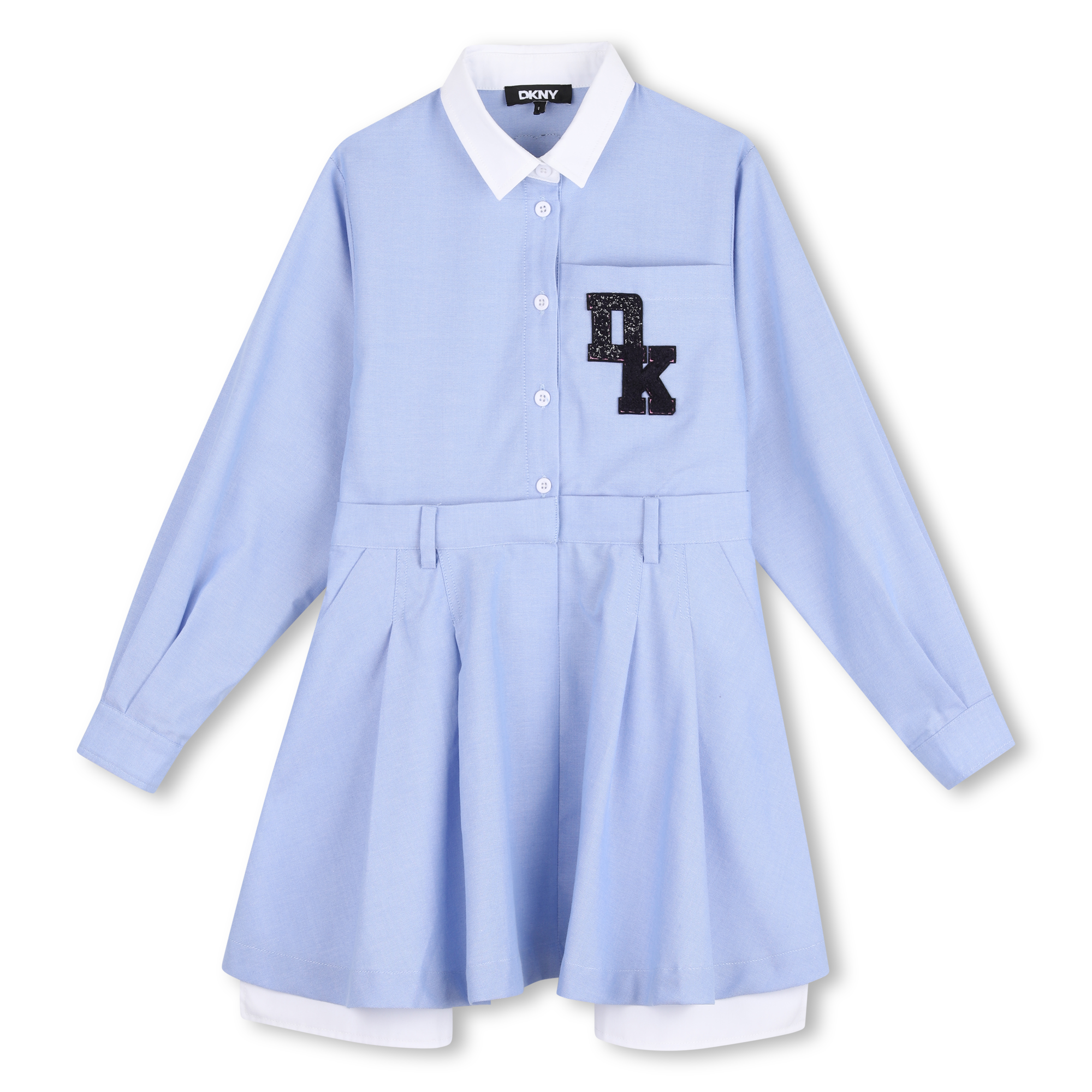 Dkny - Robe Manches Longues - Bleu Ciel - Fille - 8 Ans Dkny - Robe Manches Longues - Bleu Ciel - Fille - 8 Ans