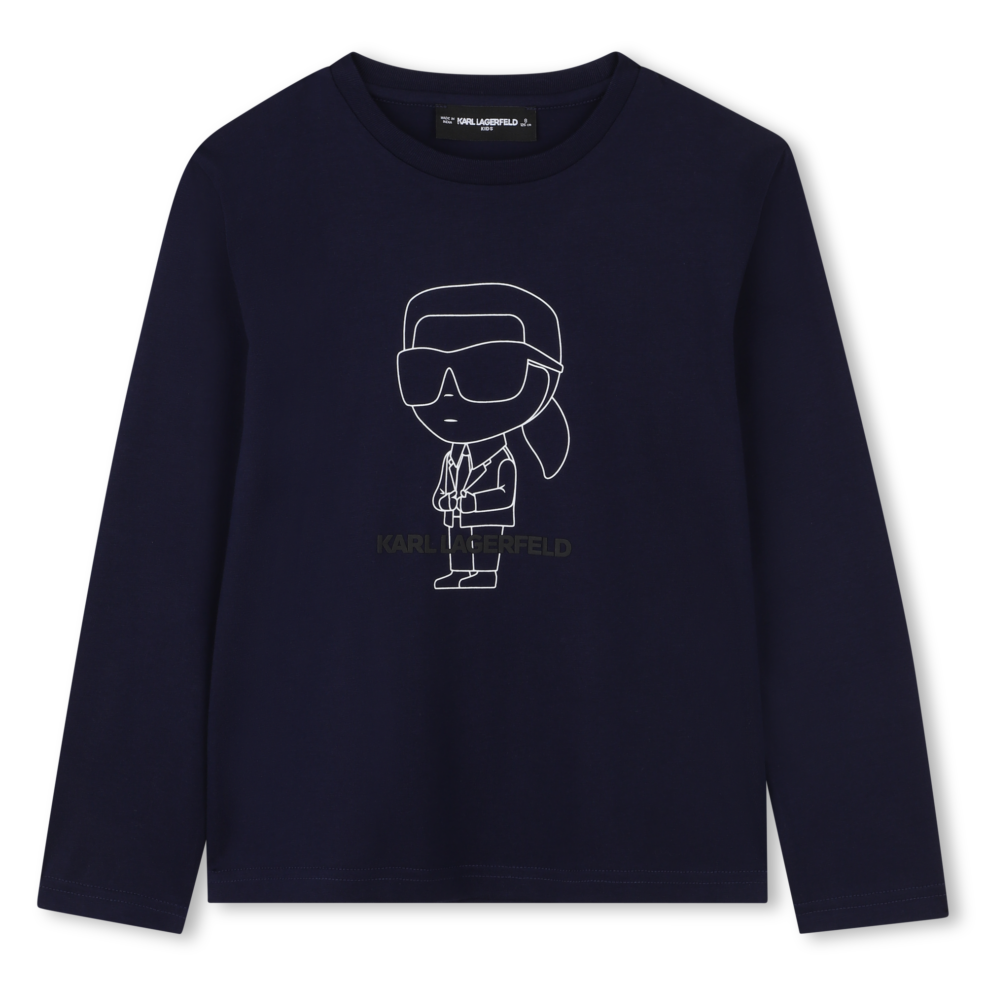 T-shirt Manches Longues Karl Lagerfeld - Taille L (Homme) - 100% Coton - Motif Graphique - Neuf Avec étiquettes