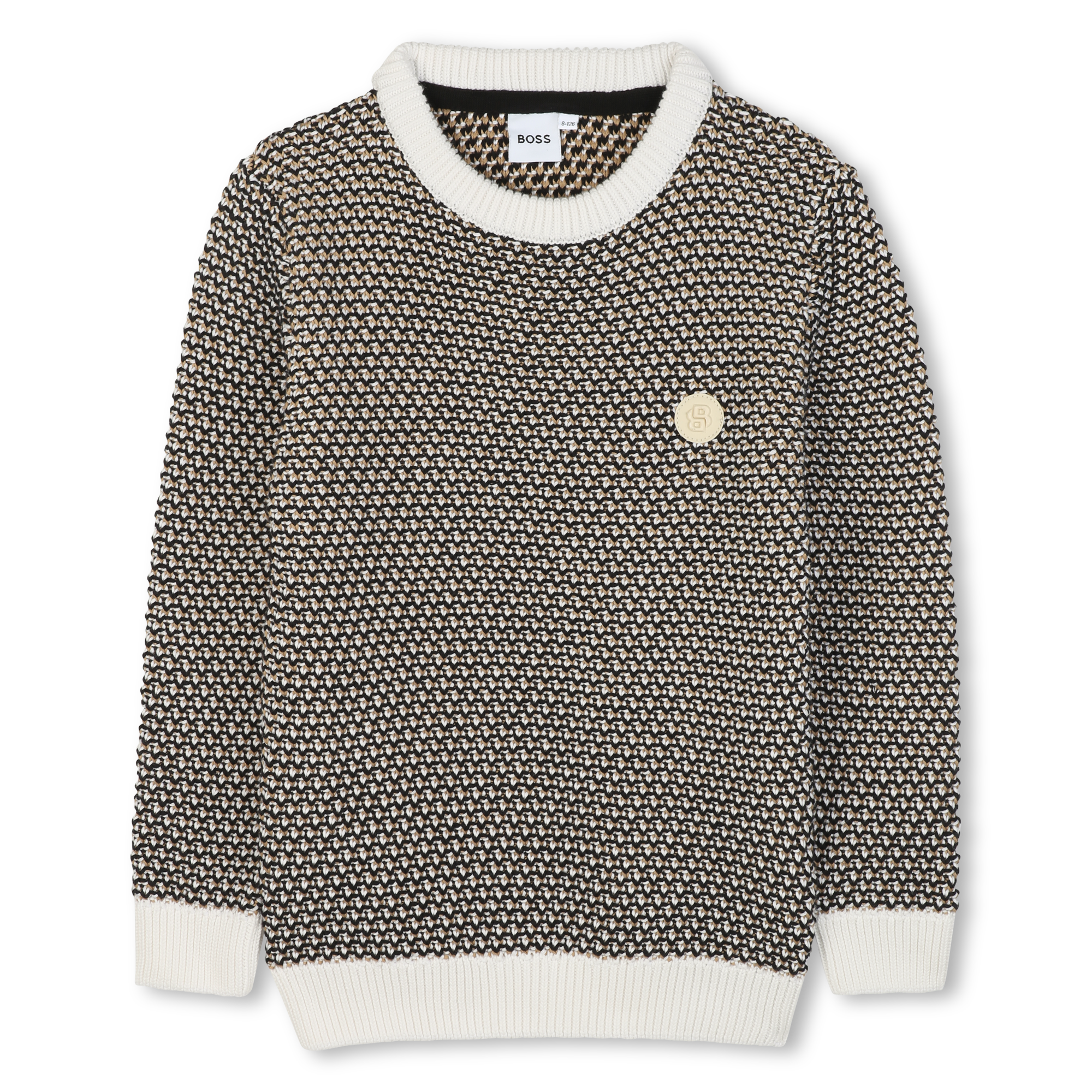 Boss+-+Pull+En+Tricot+-+Garcon+-+Taille+5+ans+-+Noir+-+Kids+Around