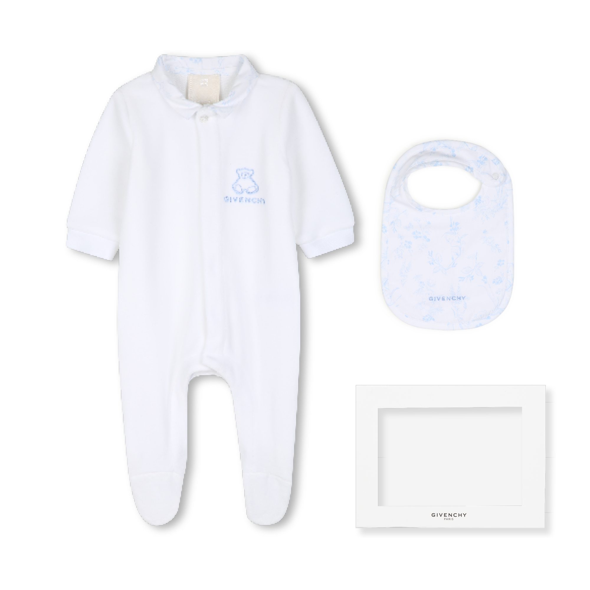 Givenchy - Ensemble Pyjama Et Bavoir - Blanc - Garçon - 9 Mois Givenchy - Ensemble Pyjama Et Bavoir - Blanc - Garçon - 9 Mois