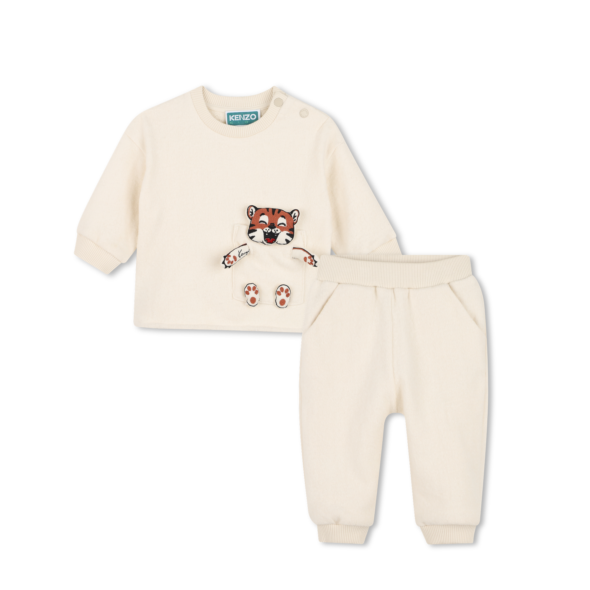 Kenzo Kids - Ensemble Sweat-shirt Et Pantalon - Pale Trench - Unisexe - 18 Mois