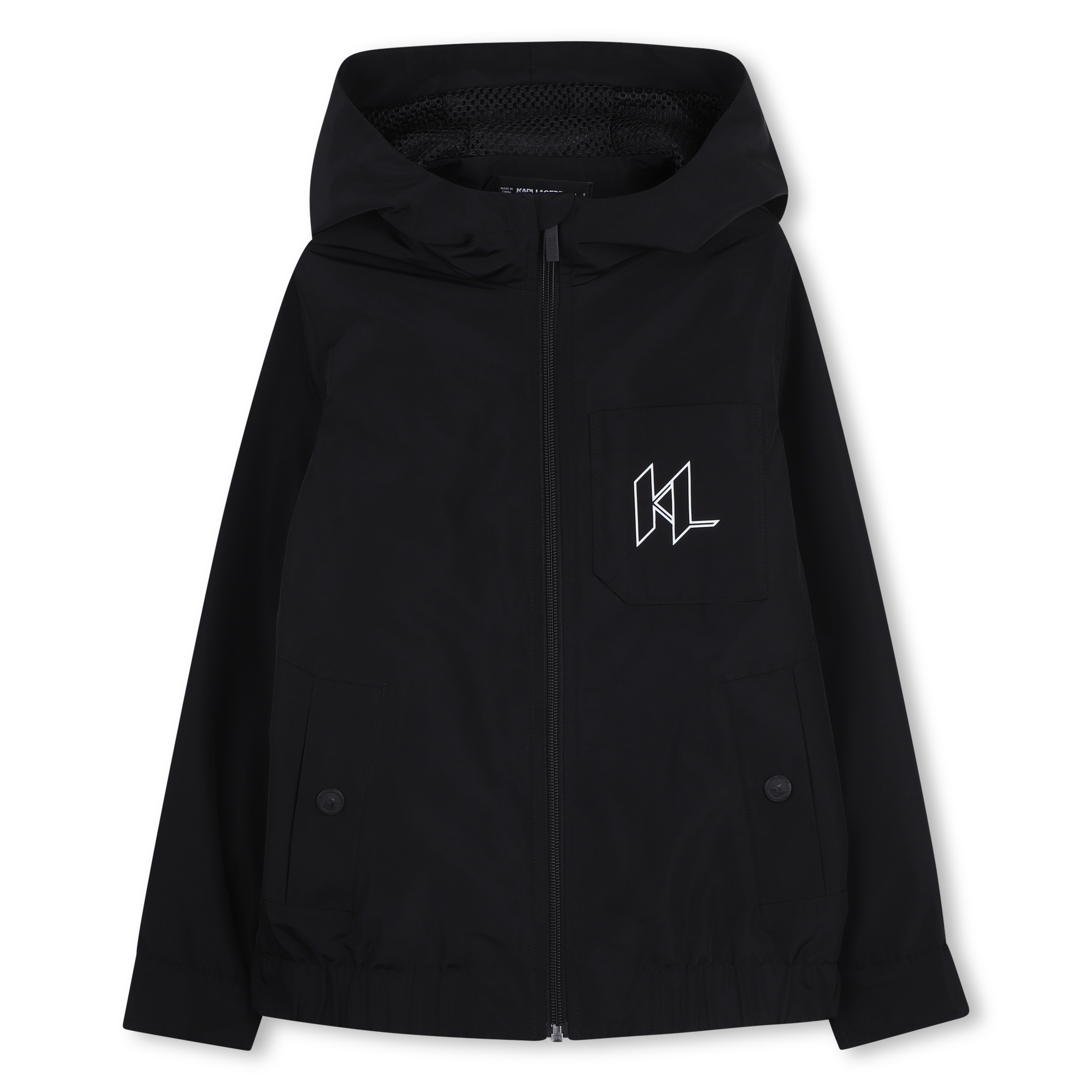 Karl Lagerfeld Kids - Coupe-vent À Capuche - Black - Garçon - 2 Ans Karl Lagerfeld Kids - Coupe-vent À Capuche - Black - Garçon - 2 Ans