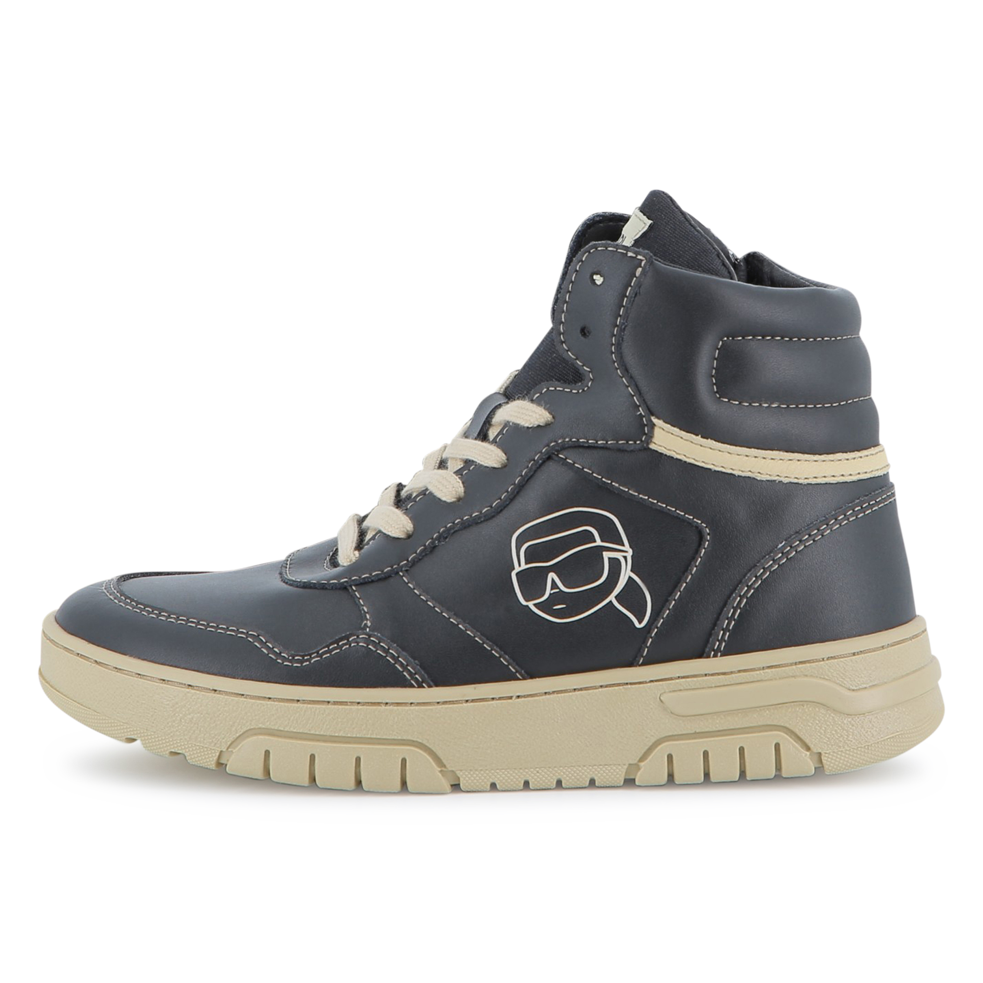 Karl Lagerfeld Kids - Baskets Montantes À Lacets - Black - Garçon - Taille 35