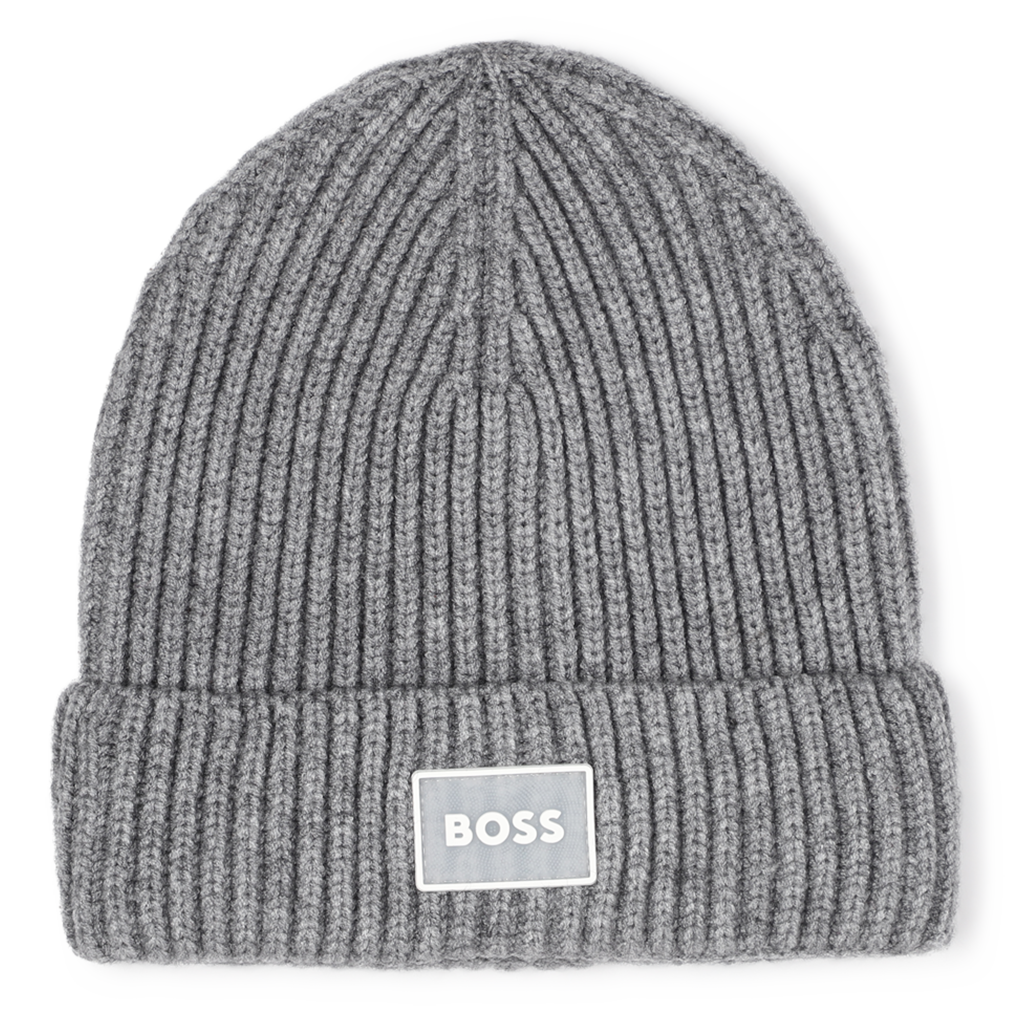 Boss - Bonnet Tricot Avec Badge - Gris Chine - Garçon - Taille T2