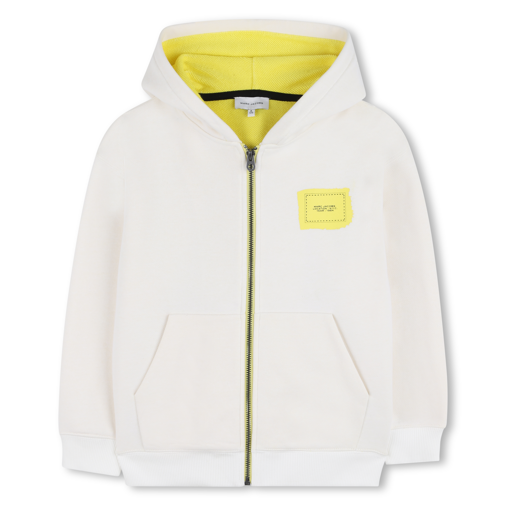 Marc Jacobs - Sweat Zippé À Capuche - Blanc Jaune - Garçon - 6 Ans