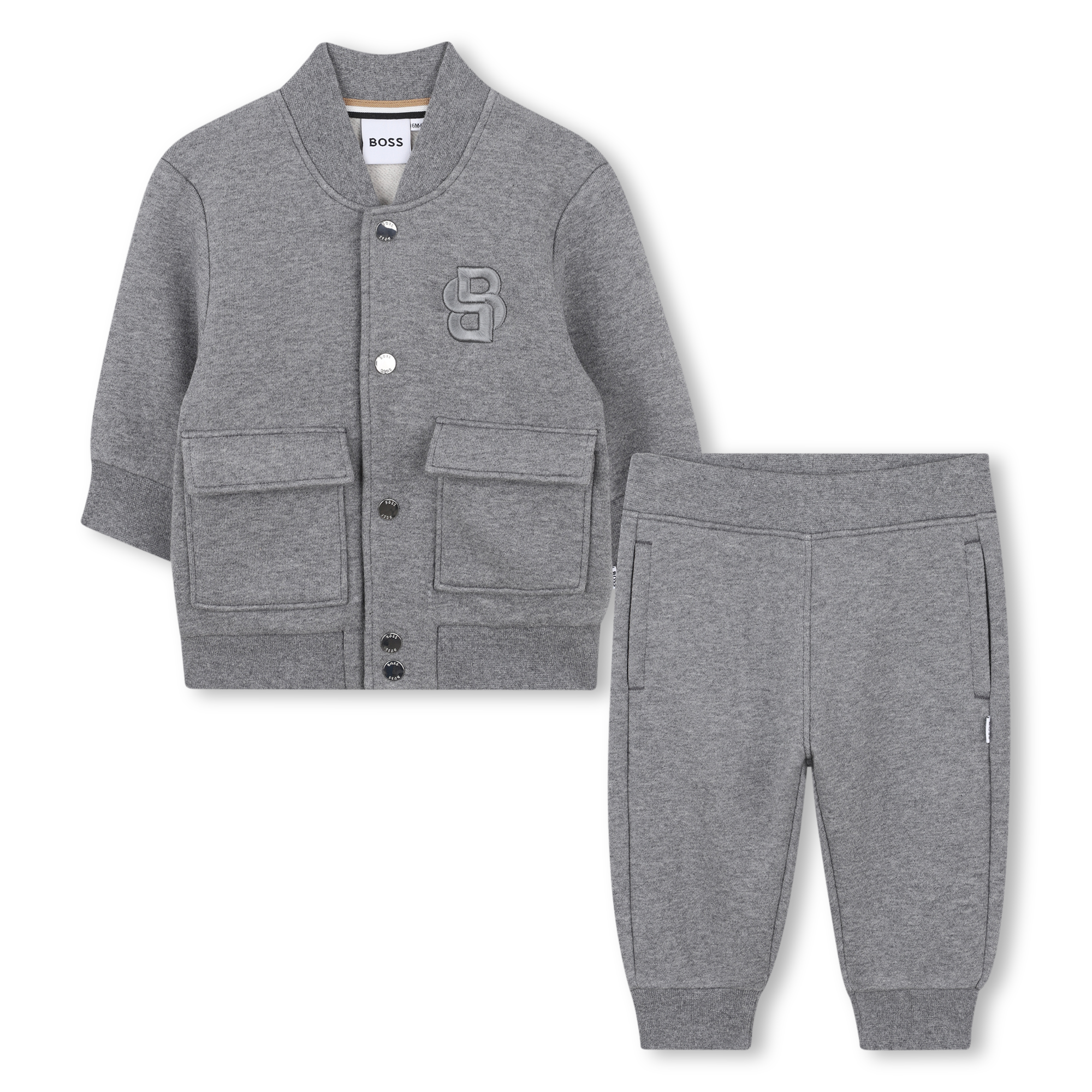 Boss - Ensemble Cardigan Et Pantalon - Gris Chine - Garçon - 3 Ans
