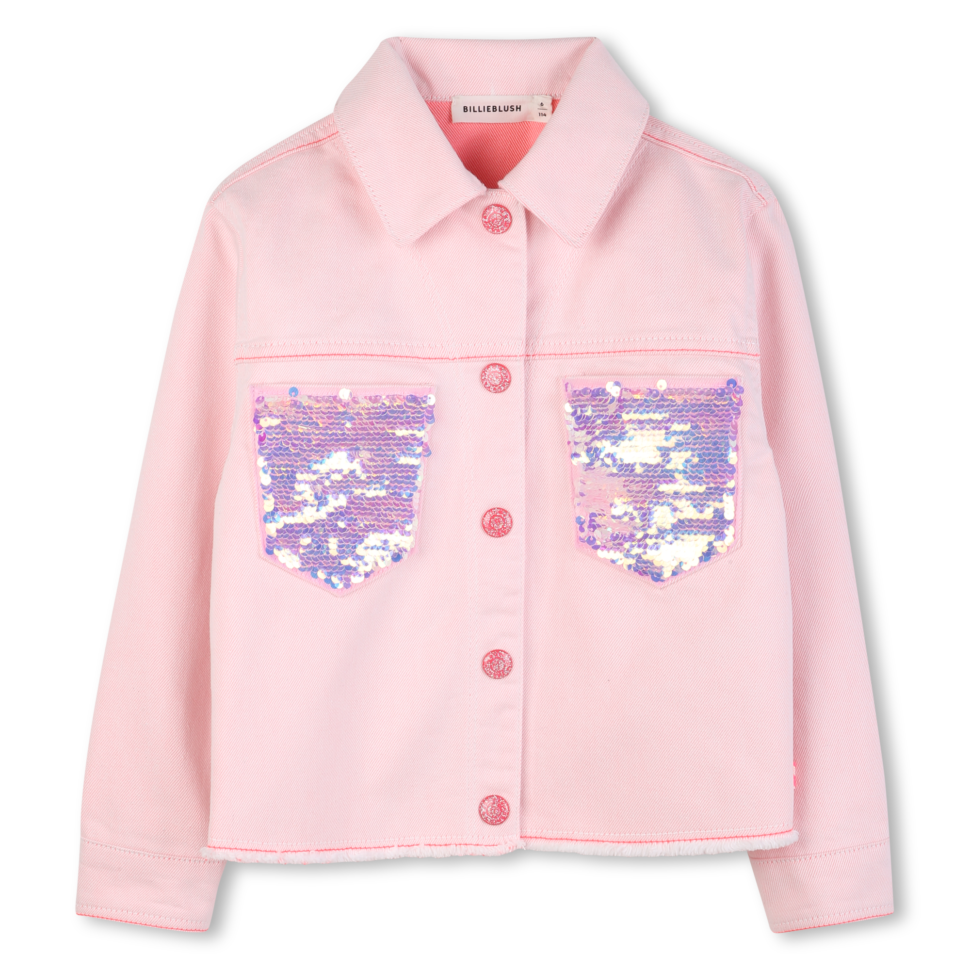 Billieblush - Veste Avec Poches - Rose Ecru - Fille - 8 Ans