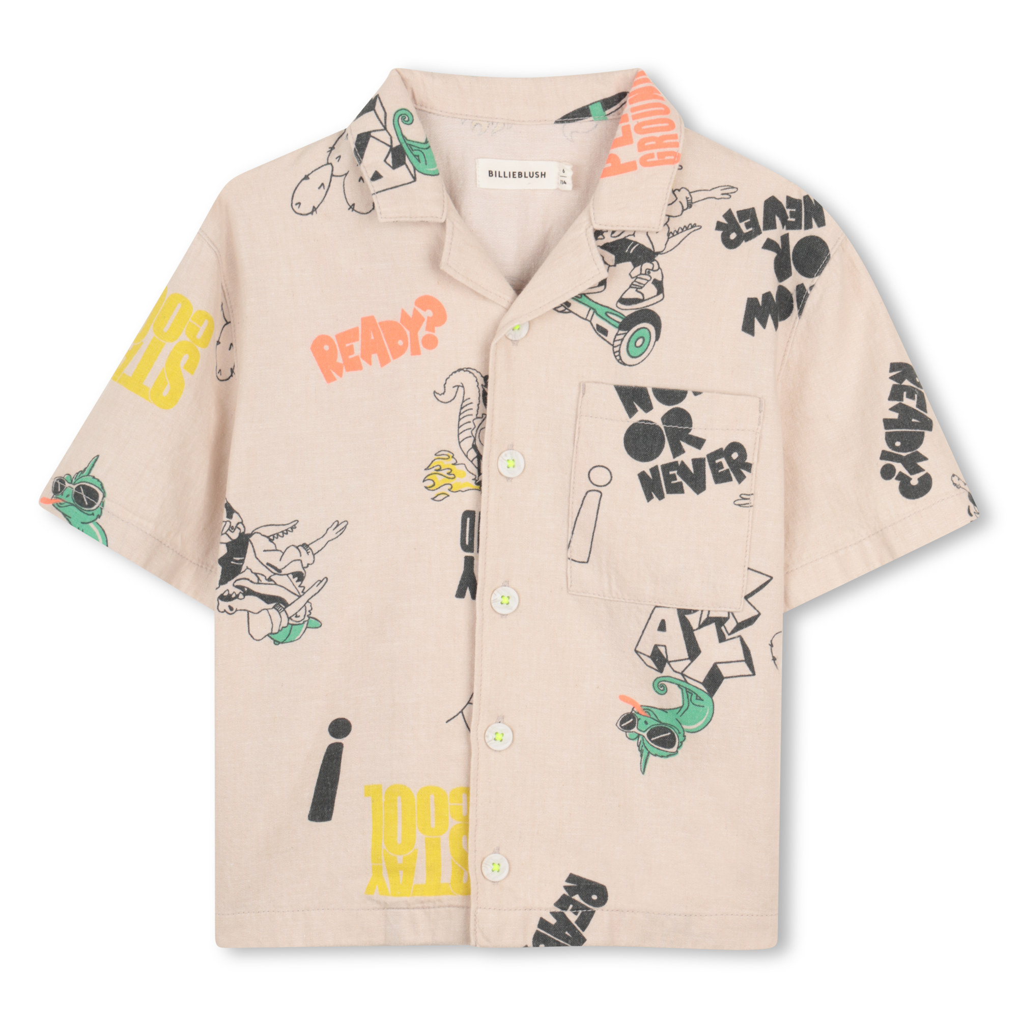 Billieblush - Chemise Manches Courtes - Ivoire - Garçon - 12 Ans Billieblush - Chemise Manches Courtes - Ivoire - Garçon - 12 Ans