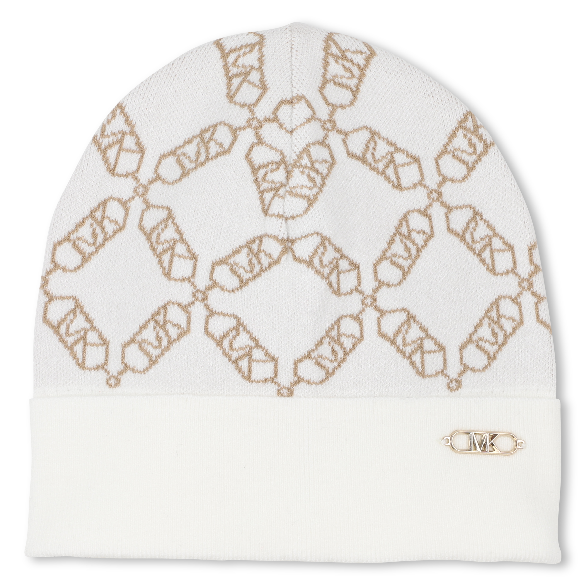 Michael Kors - Bonnet En Tricot Avec Jacquard - Offwhite - Fille - Taille T4