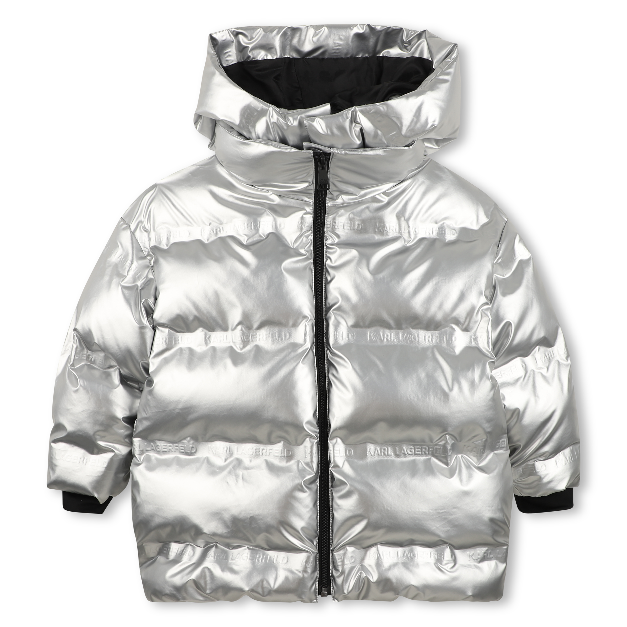 Karl Lagerfeld Kids - Doudoune À Capuche - Silver - Fille - 12 Ans