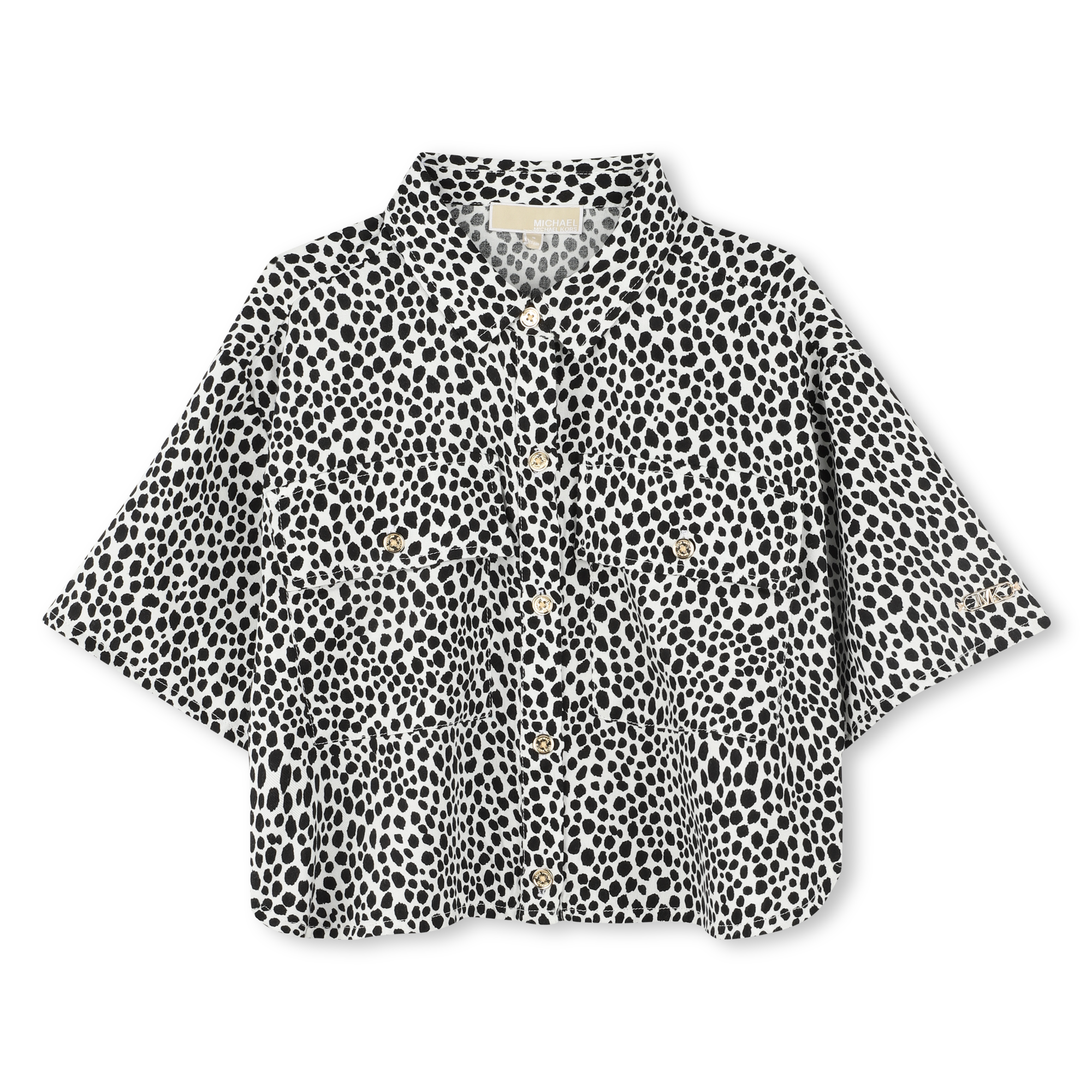 Michael+Kors+-+Chemise+à+Manches+Courtes+-+Fille+-+Taille+2+ans+-+Noir+-+Kids+Around