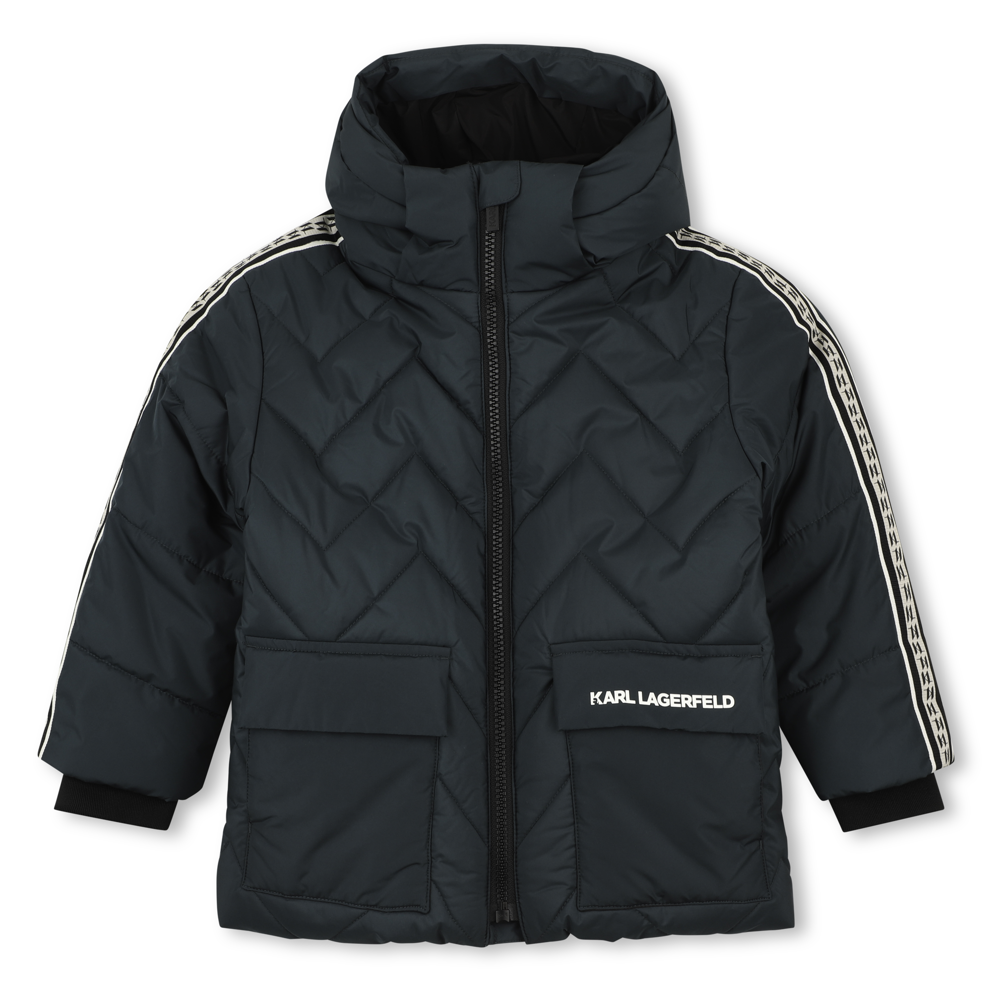 Karl Lagerfeld Kids - Doudoune À Capuche - Bottle Green - Garçon - 12 Ans