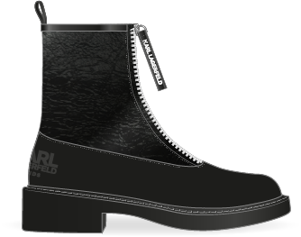 Karl+Lagerfeld+Kids+-+Bottines+En+Cuir+De+Vachette+-+Fille+-+Taille+31+-+Noir+-+Kids+Around