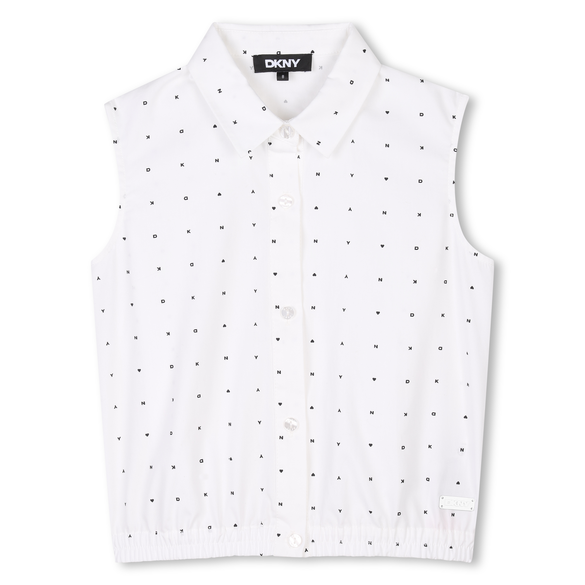 Dkny+-+Chemisier+Sans+Manche+Imprime+-+Fille+-+Taille+4+ans+-+Noir+-+Kids+Around