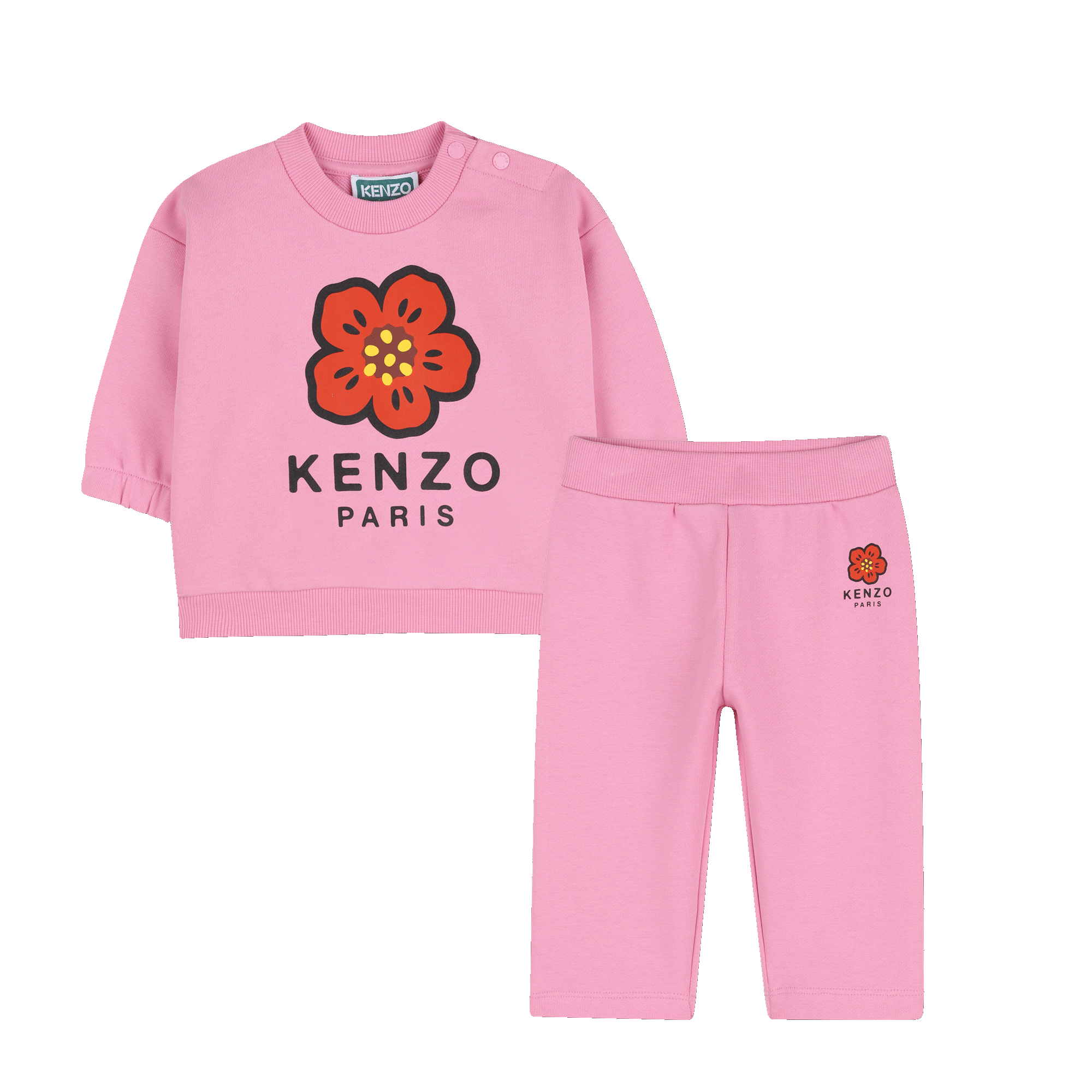Kenzo Kids - Ensemble Sweat Et Pantalon - Deep Pink - Unisexe - 12 Mois