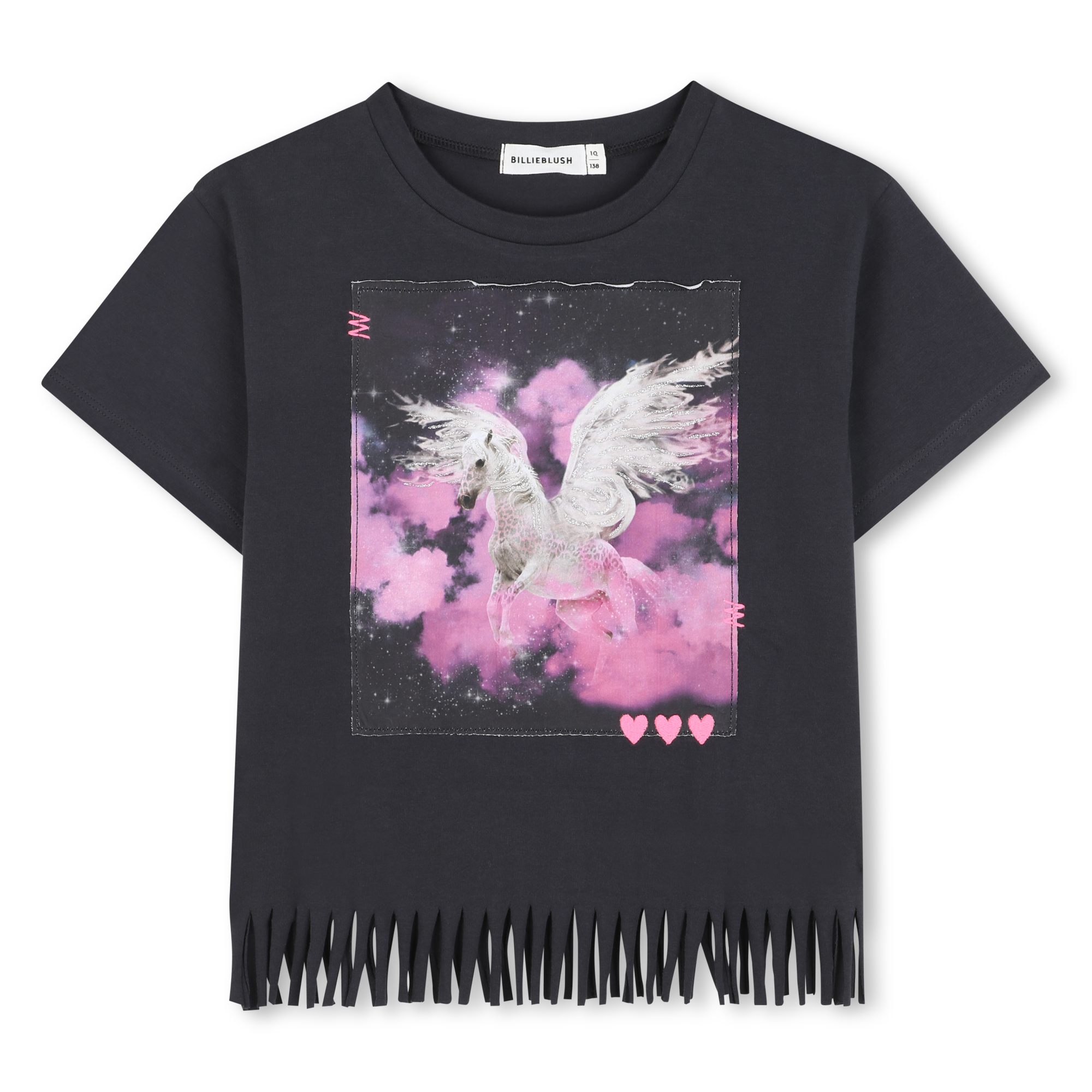 Billieblush+-+T-shirt+à+Manches+Courtes+-+Fille+-+Taille+8+ans+-+Gris+-+Kids+Around