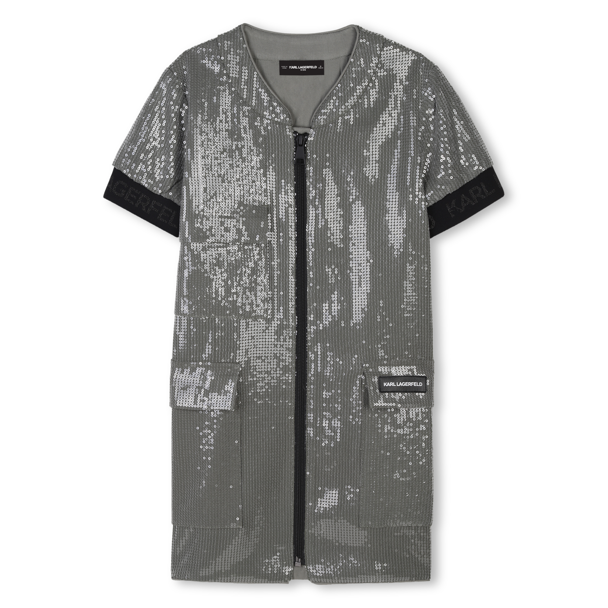 Karl+Lagerfeld+Kids+-+Robe+à+Manches+Courtes+-+Fille+-+Taille+4+ans+-+Vert+-+Kids+Around