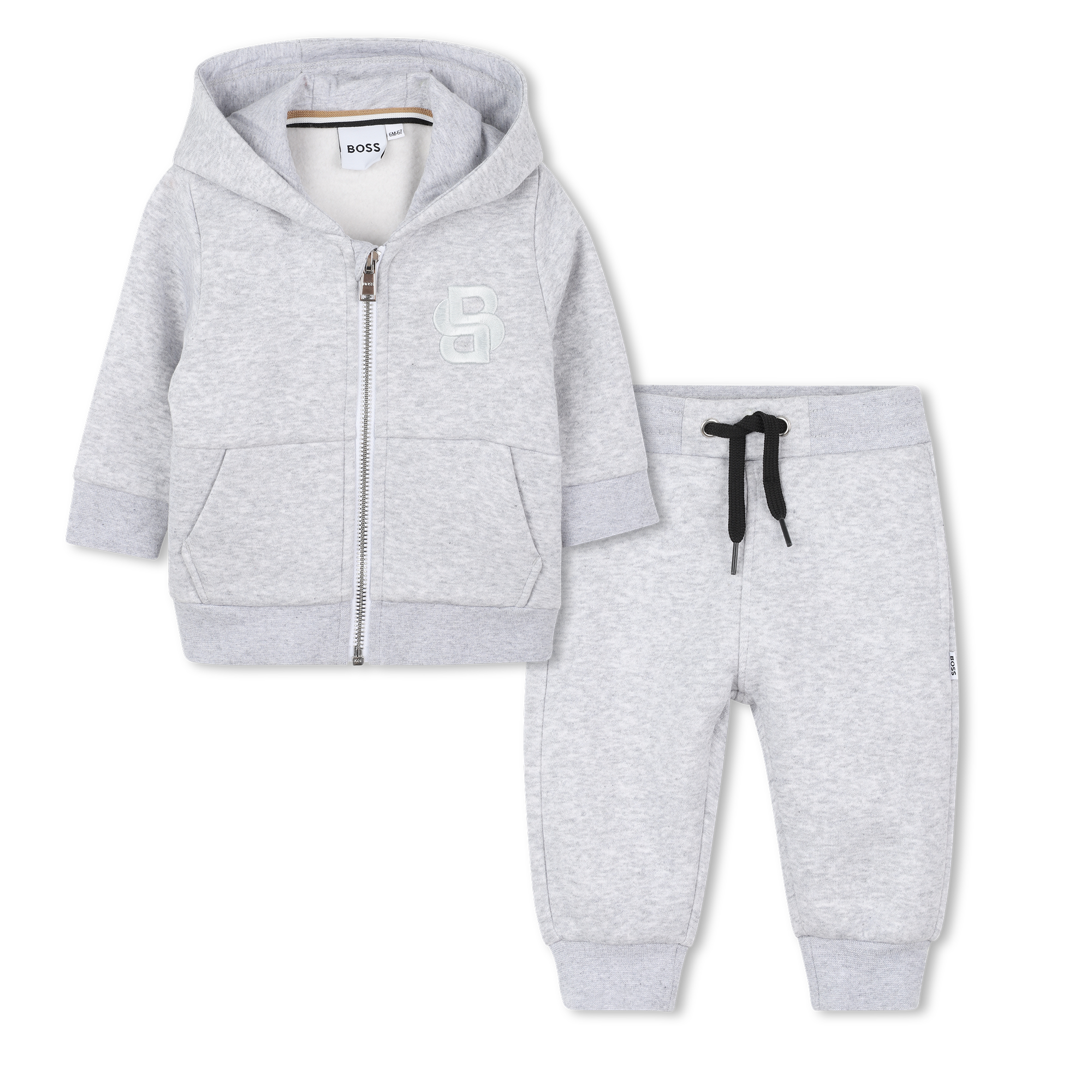 Boss - Ensemble Cardigan Et Pantalon - Gris Chine - Garçon - 3 Ans