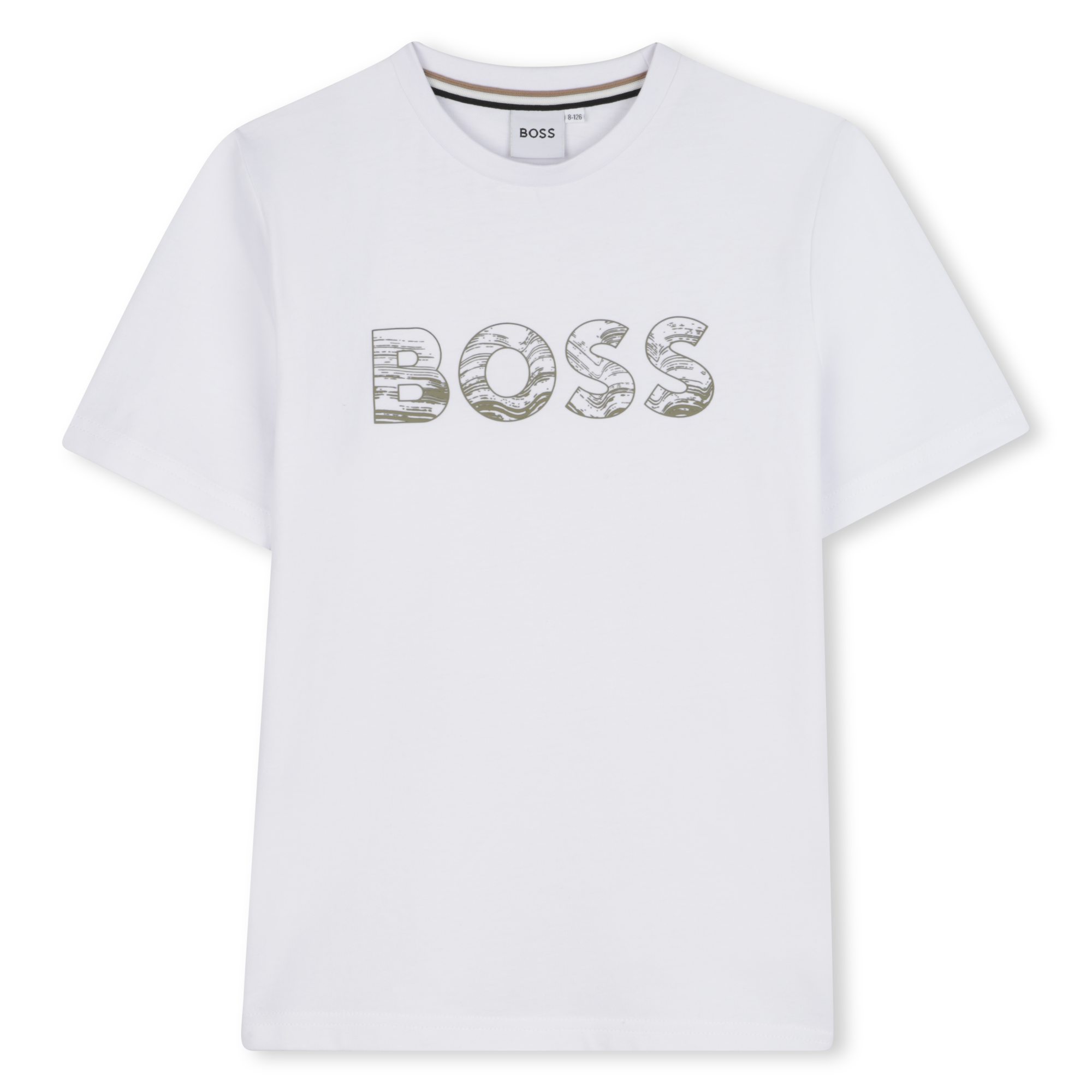 Boss+-+T-shirt+à+Manches+Courtes+-+Garcon+-+Taille+4+ans+-+Blanc+-+Kids+Around