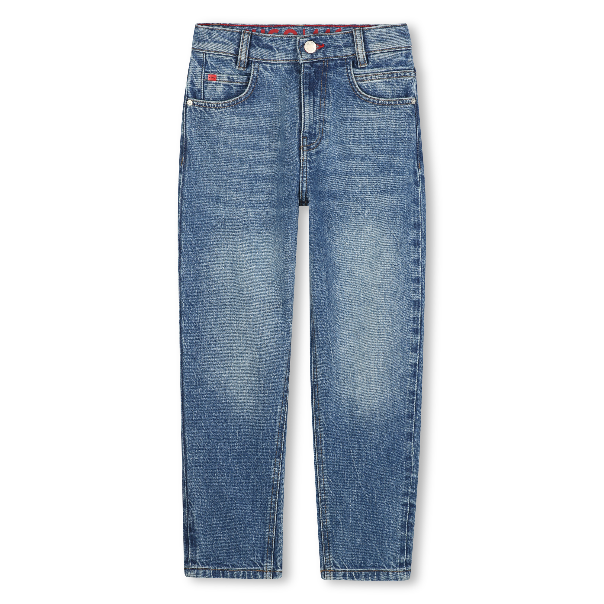 Hugo+-+Pantalon+En+Denim+-+Garcon+-+Taille+4+ans+-+Dble+Stone+brossage+-+Kids+Around