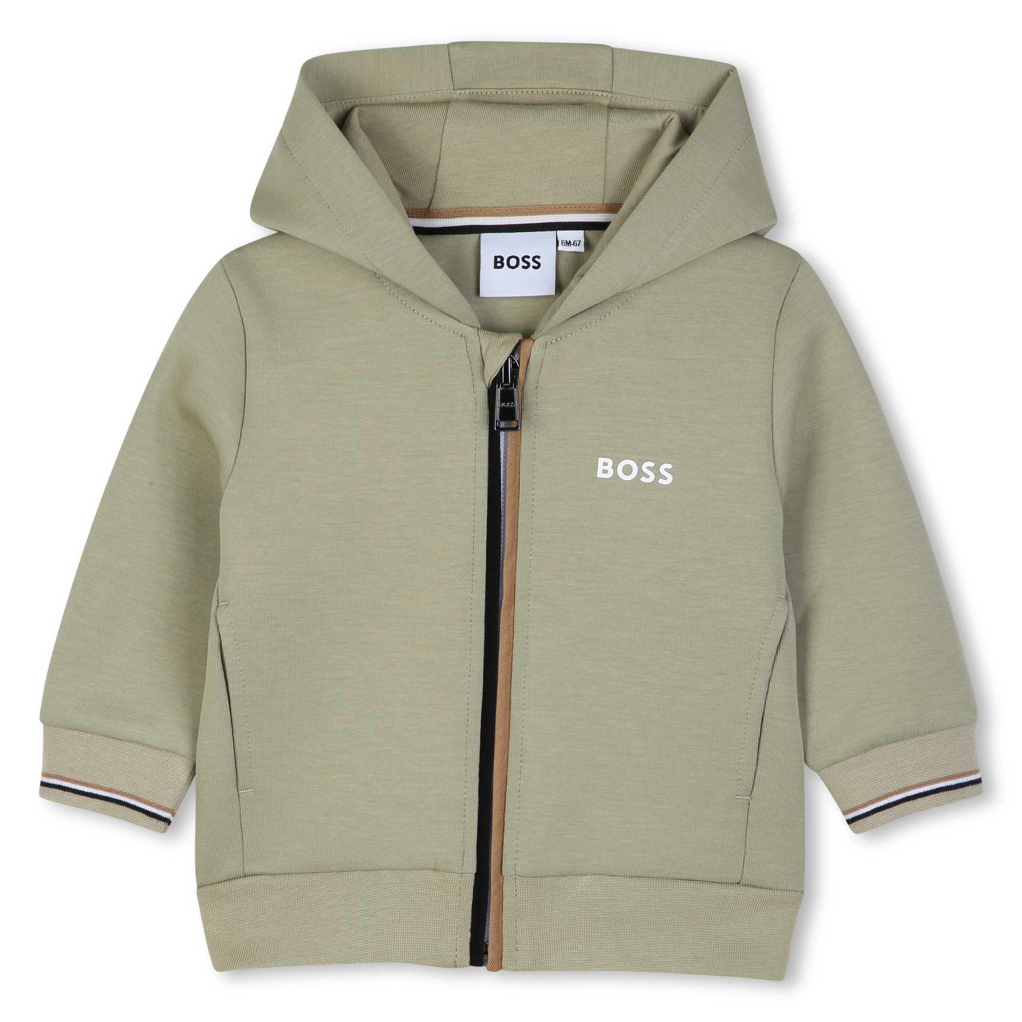 Boss - Cardigan À Capuche - Orme - Garçon - 9 Mois Boss - Cardigan À Capuche - Orme - Garçon - 9 Mois