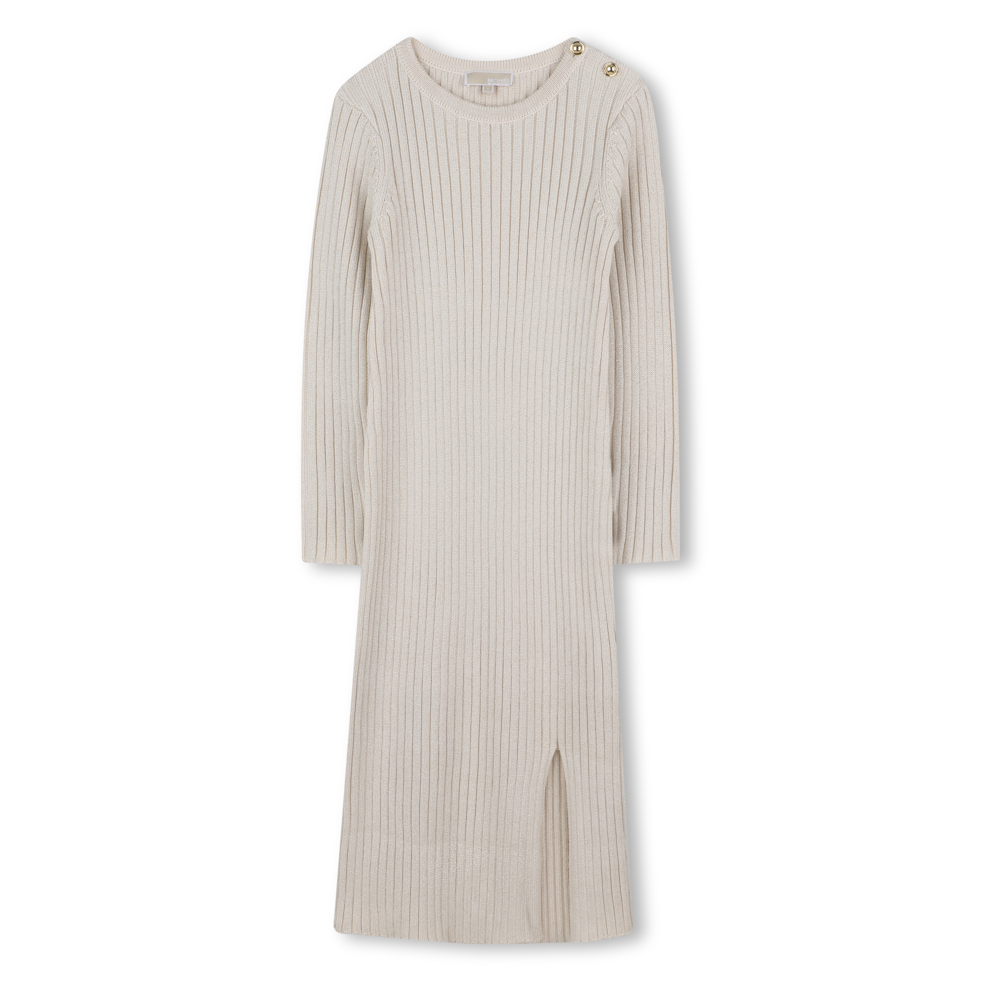 Michael Kors - Robe Longue En Tricot - Dore Clair - Fille - 6 Ans