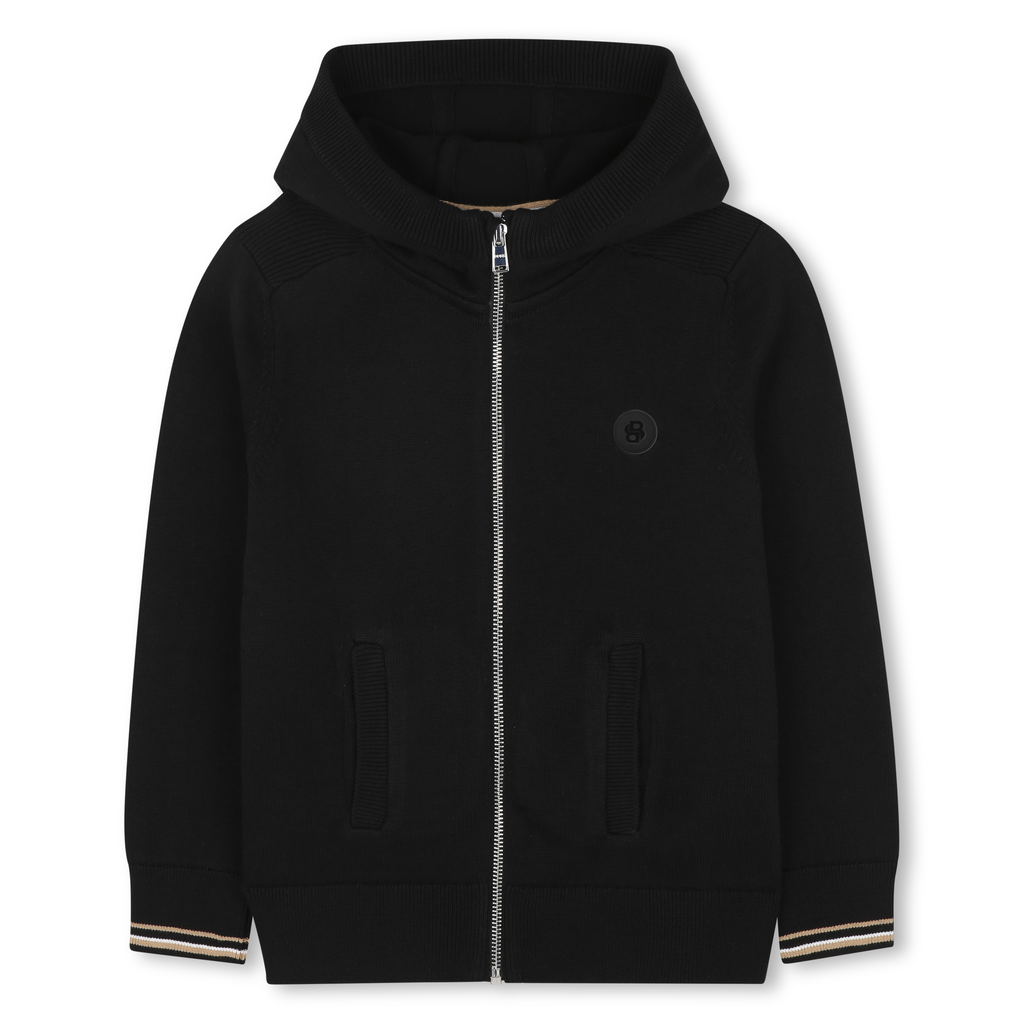 Boss+-+Cardigan+à+Capuche+-+Garcon+-+Taille+4+ans+-+Noir+-+Kids+Around